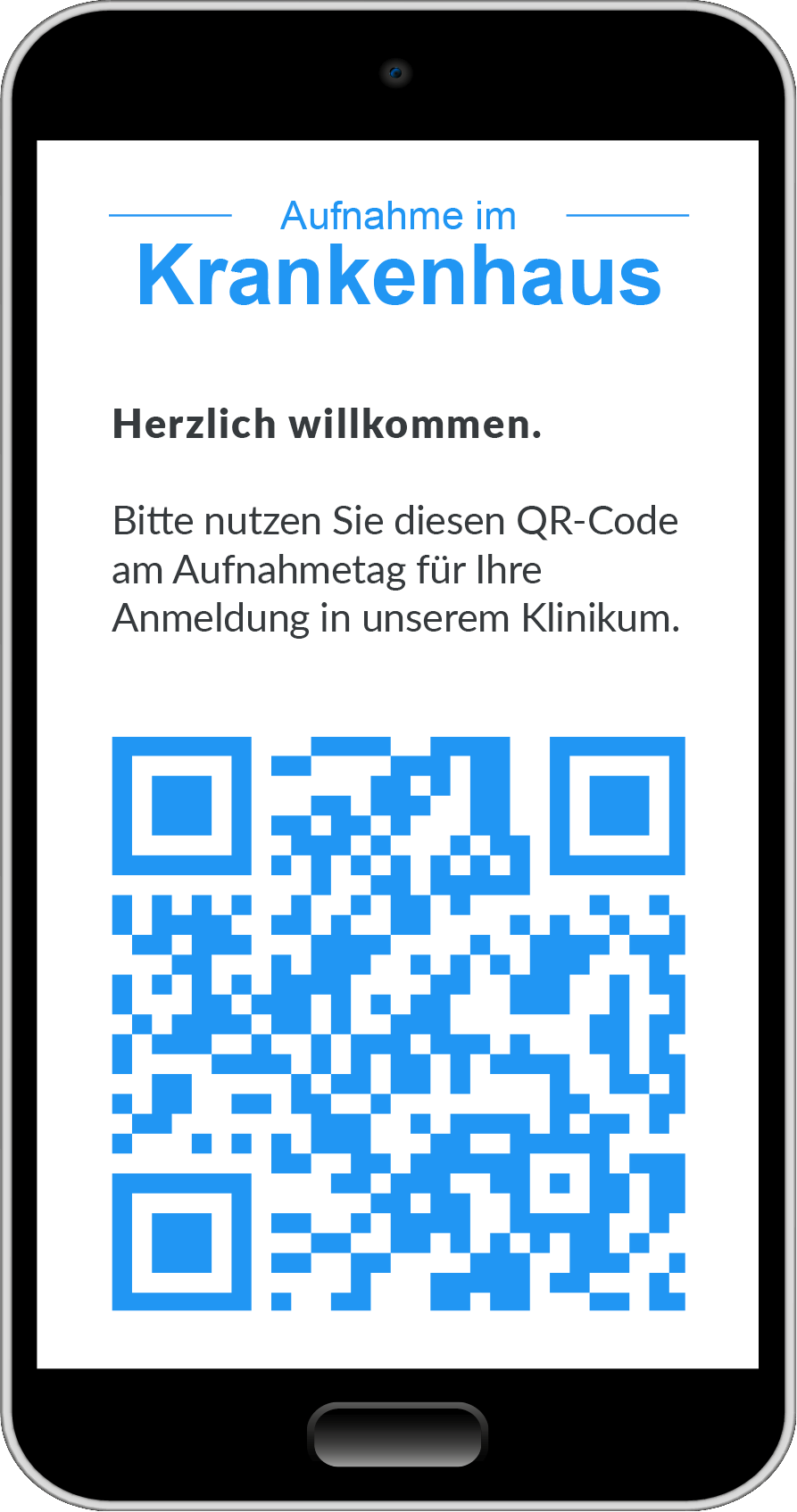 QR Code Patientenhandy für Aufnahmetag